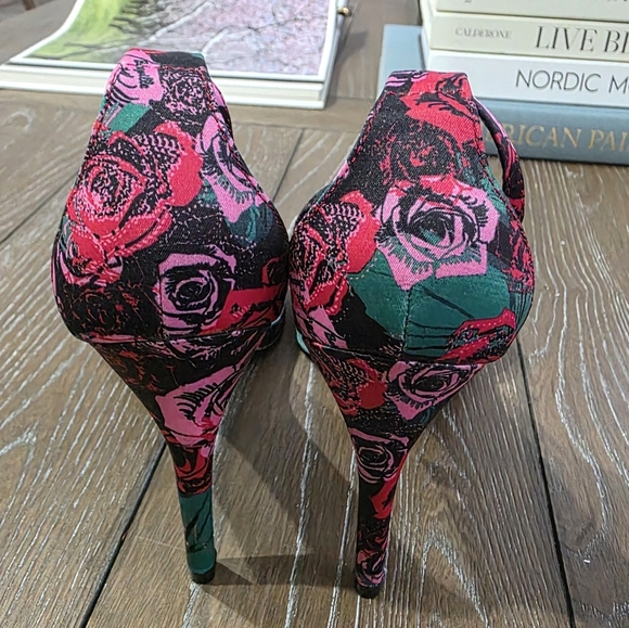 Betseyville Floral Stiletto Heels, Women's Size 8.5 - Picture 4 of 9